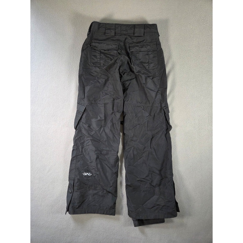 Sims Snowboard Pants Womens Small Black Ski Snow Cargo Vented - Picture 7 of 9